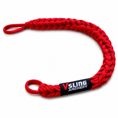 Young hunter carrying compound bow hands-free with Vsling® bow sling