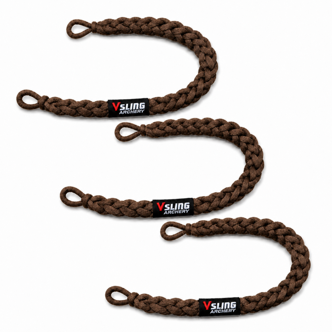 Bowhunter carrying compound bow hands-free with Vsling® bow sling in timber