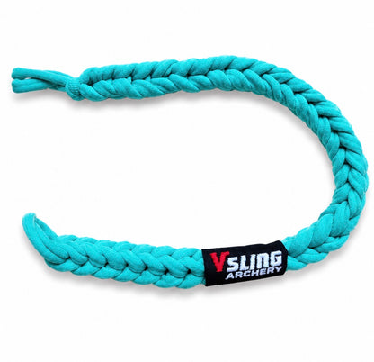 Hunter with compound bow on Vsling® sling at lakeside hunting access point