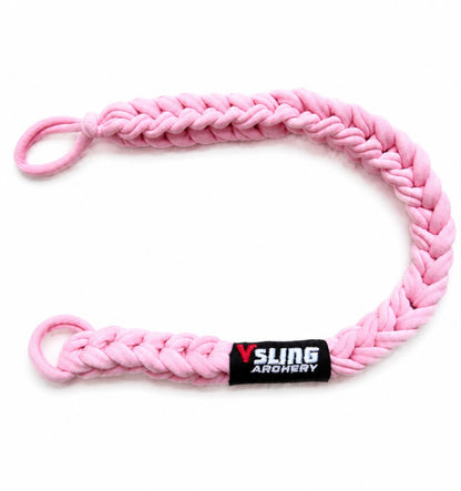 Bowhunter climbing treestand with both hands free using Vsling® bow sling